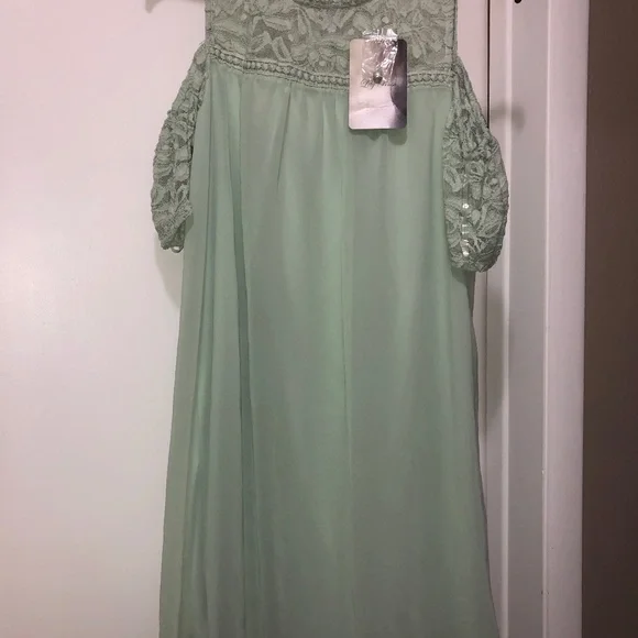 mint green babydoll dress Swiss Dot Tiered Babydoll Dress